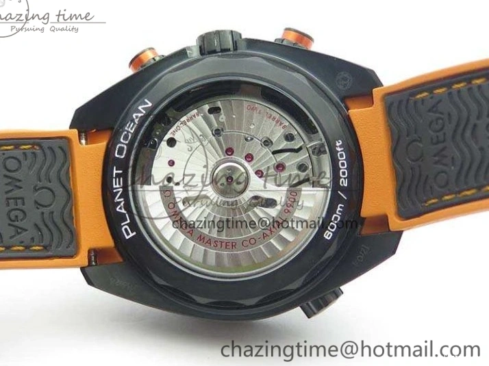1230 Planet Ocean Master Chronometer Chrono DLC OM 1:1 Best Edition Black Dial On Nylon Strap A Chic 8103